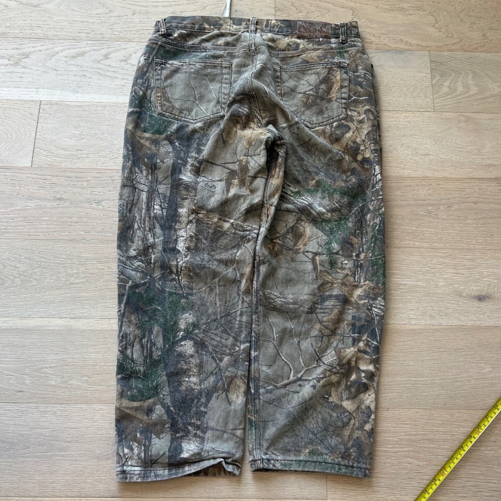 Rustic Ridge Mens Camouflage Denim Pants 38x30 RealTree Style Camo Cotton Twill - Picture 2 of 11